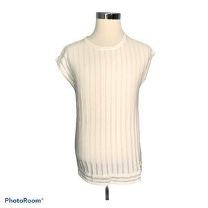 Vince Camuto Women’s Top M Medium Striped Solid